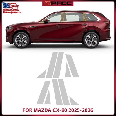 For Mazda CX-80 2025-UP 10PCS B C Pillars Precut Paint Protection Film Clear PPF