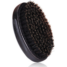 Men'S Boar Bristle Beard Brush with Wooden Handle - Pocket Size for Mustache and