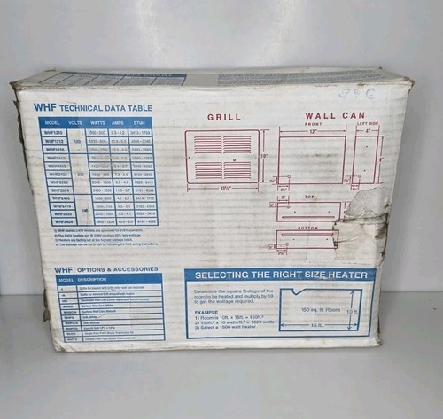 KING WHF2420-A 240V 1000/2000W In Wall Fan Heater 8.3A Almond Grill Cover - Picture 5 of 8