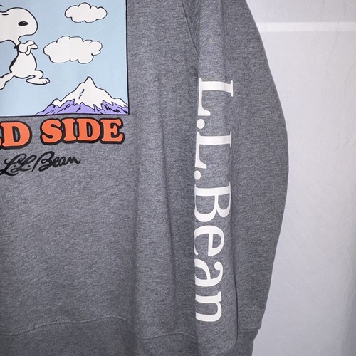 LL Bean X Peanuts Snoopy Crew Neck Sweatshirt Pullover Size MEDIUM HTF EUC - Bild 2 von 10