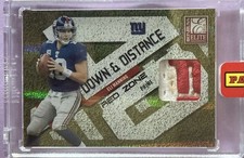 2010 DONRUSS ELITE DOWN AND DISTANCE TAG RED ZONE PRIME ELI MANNING 1/1 ENCASED