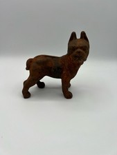 Vintage Cast Iron Boston Terrier Coin Bank/Door Stop 5" tall