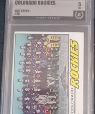 Topps 1977 Topps Colorado Rockies #76 Golden Grading Graded NHL Hockey Card