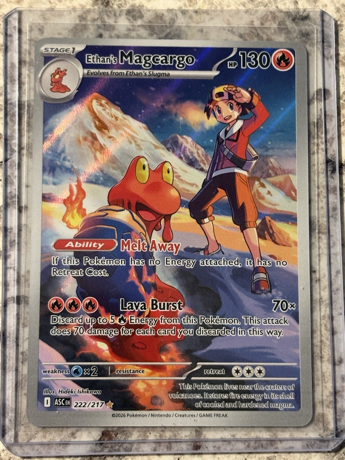 Ethan's Magcargo Holo Illustration Rare ME: Ascended Heroes 222/217 NM