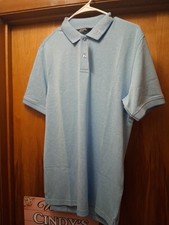 NWT Member's Mark Stretch Cotton Pique Polo. Classic Fit. Men's Size Small. Sky