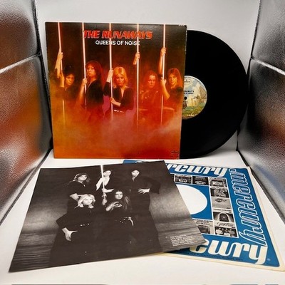Runaways Queens Of Noise LP Mercury SRM 1-1126 1st Press w/Photo Vinyl VG/EX