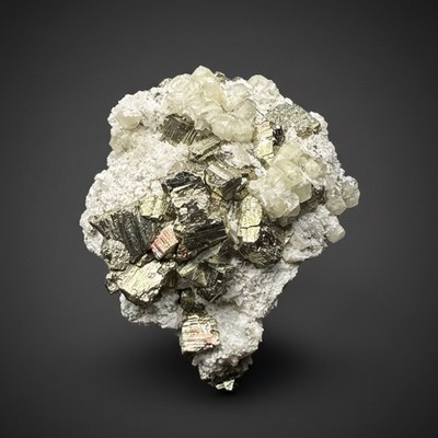 2.9  NEW FIND RARE Apatite + Chalcopyrite + Sphalerite + Calcite + Quartz   Peru