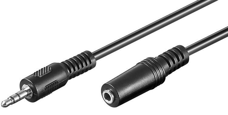 MicroConnect AUDLR3 3.5mm Audio Extension Cable – 3m Male to Female Black