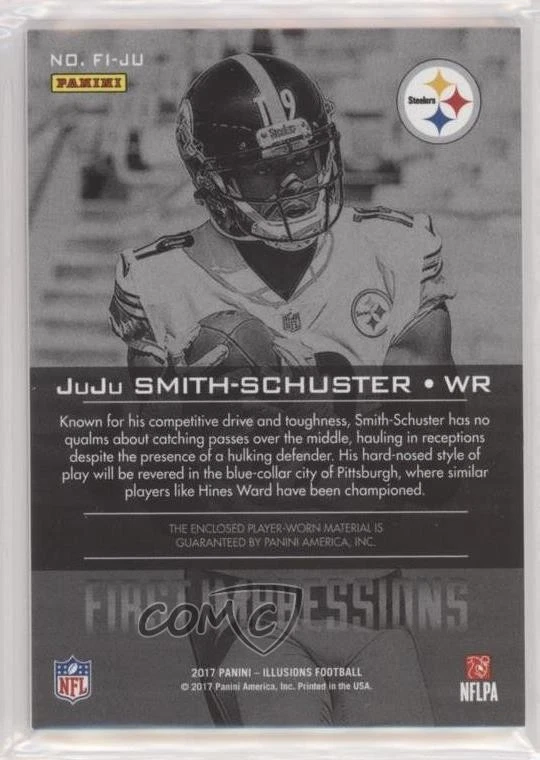 2017 Panini Illusions Red /50 JuJu Smith-Schuster #FI-JU Rookie RC - Image 2 of 2