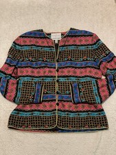 Vintage Adrianna Papell Silk Blazer/jacket Size 12