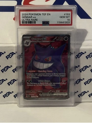 PSA 10 Gengar ex 193/162 Pokemon Temporal Forces Graded Card