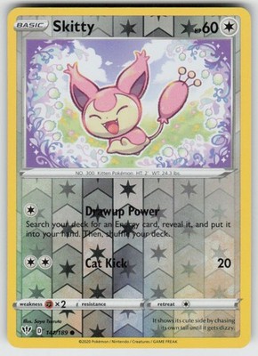 PO-04 Reverse Holo Skitty 141/189 Common SWSH03: Darkness Ablaze NM