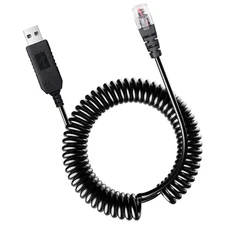 Radar Detector Colied Cable with USB to RJ11 Plug Cable 5V-12V Power Cable Compa