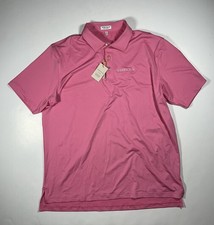 Peter Millar Summer Comfort Golf Polo Shirt Pink Golf Size XL