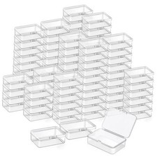 Pcs Clear Plastic Beads Storage Containers Box 3.27 x 2.13 x 1.02 Inch 100