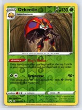 Orbeetle 019/202 Rare Sword & Shield Pokemon Reverse Holo Lightly Played