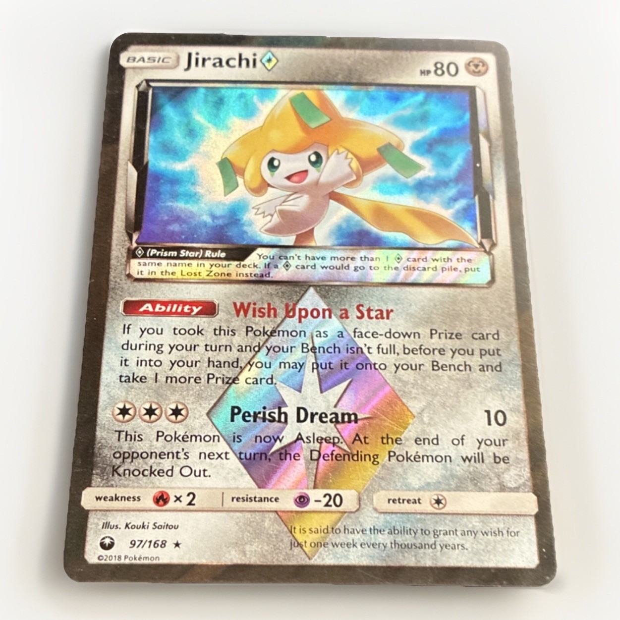 Pokemon Company Jirachi Prism Star 97/168 Sm-Celestial Storm Prism Rare Holo 80…