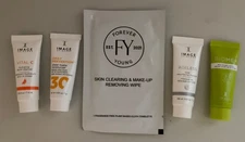 Image Skincare Lot of 4 - Cleanser/Moisturizer/Masque/Serum 0.25 oz Each + Wipe