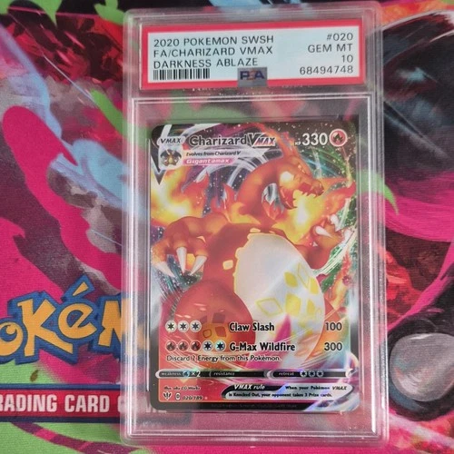 Pokémon 2020 Charizard VMAX 020/189 Darkness Ablaze PSA 10