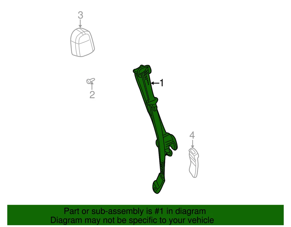 2001 - 2002 年正品通用乘客皮带和回扣器,全新原始设备制造商零件,P/N 88979077 — 第 4/4 张图片
