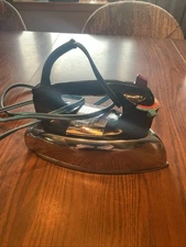 Vintage 1960s GE General Electric Steam & Dry Iron H3F63 Working Made in USA Blu