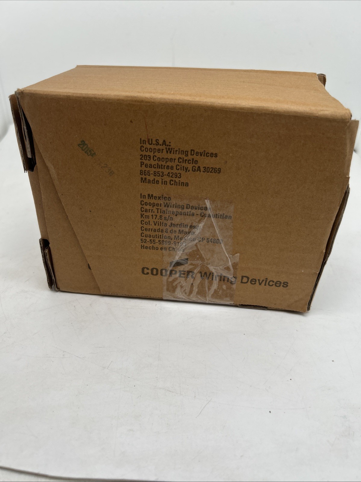 Box Of 20 Screwless Wallplate Switch 1G PJS1W,  Cooper Wiring Devices Inc J65