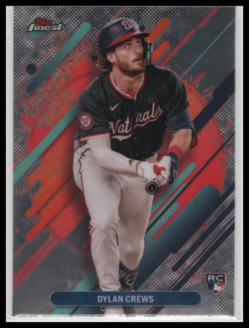 2025 Topps Finest Dylan Crews Rookie Rare #280 Washington Nationals