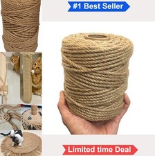 Jute Twine 5mm 328 Feet Braided Heavy Duty Thick Rope For DIY Artwork Bundling