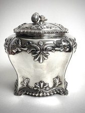 Antique Georgian Solid Silver Sterling Tea Caddy London 1763 Albertus Schurmann