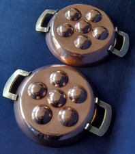 Zwei Kupfer-Schneckenpfännchen Culinox Spring, sehr guter Zustand, von 1973