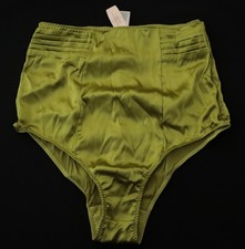 NEW Victoria's Secret VTG 2008 Retro Silk 40s Era High Cut Brief Panties MEDIUM