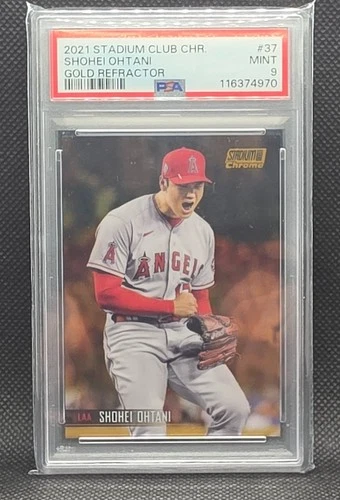 2021 Stadium Club Chrome Shohei Ohtani Gold Refractor /50 PSA 9 SSP 🔥