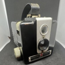 Kodak Brownie Hawkeye Flash Model Vintage Box Camera Black/Gray