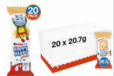 Kinder Happy Hippo Hazelnut Biscuits 20 Pack (20 × 20.7g) Imported Wafer Snack