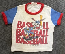 1984 Warner Brothers Baby Toddler Shirt Bugs Bunny Baseball Rare READ
