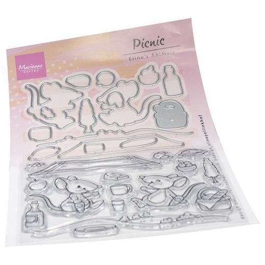 Marianne Design Clear Stamp & Cutting Dies - Eline‘s Animals Picnic EC0202