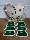 Vintage Holiday Sleigh Trivet 4 Coasters w/ Box Oneida Silver plate Wm A Rogers  — photo 3