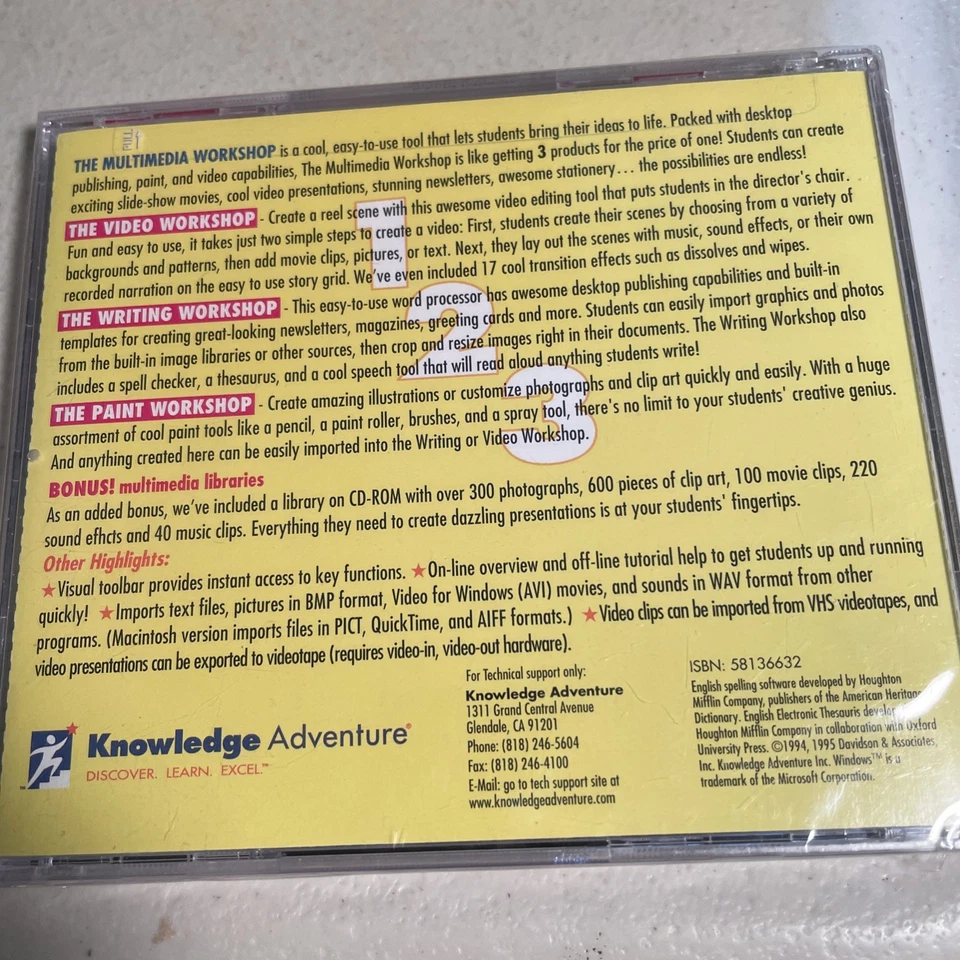 The Multimedia Workshop Knowledge Adventure Scholastic PC CD-ROM for Windows 95 - Image 2 of 2
