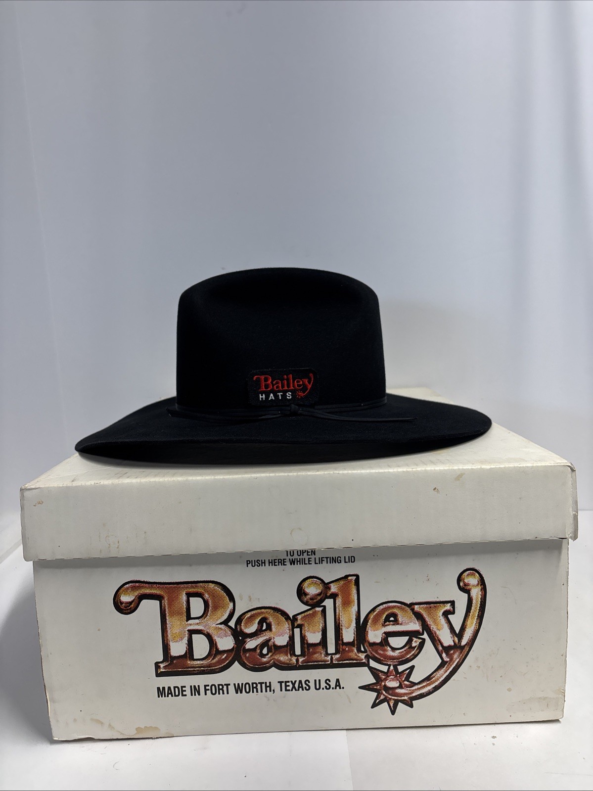 Bailey 4X Beaver Cowboy Hat Size 7 3/8 Black