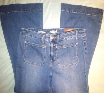 Ava & Viv High Rise Flare Jeans Women's 16 Stretch Fitted Hip & Thigh  (34''×31'')