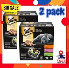 2 PACK Sheba Perfect Portions Cuts Wet Cat Food, Multipack, 2.6 oz, 24 ct