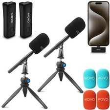Wireless Mini UC-Duo USB-C Wireless Microphone for iPhone 15/16/Android/PC/Ma...