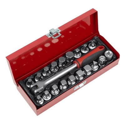 Sealey Ölablauf Sumpf Stecker Schlüssel Set 1cmD 20pc mit Flexiblem Griff 200mm