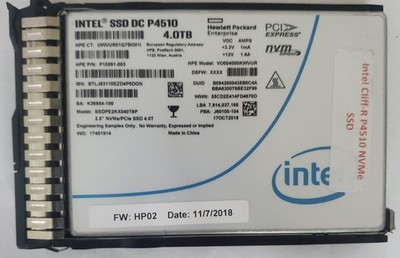 Intel P4510 4.0TB NVMe PCIe SSD Unlocked
