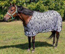 Horse Fly Sheet - Nylon Mesh Zebra Print - Sizes 69" up to 84" - Fly Sheet Only