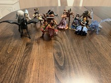 Schleich and Papo knights horses and dragons lot 12 pieces