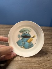 Cookie Monster Kid Cereal Bowl from Artisan Ware Vintage Melamine 5" 1977