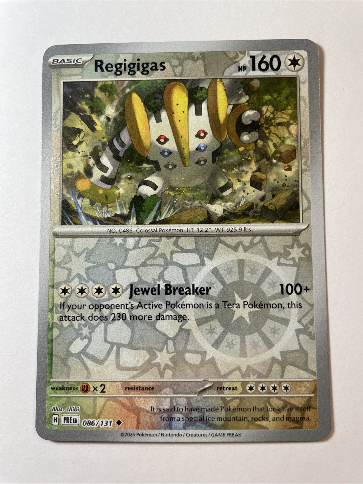 Regigigas 086/131 - Sv: Prismatic Evolutions Reverse Holo (NM)