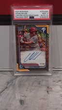 2024 Bowman Aidan Miller Gold Shimmer Refractor Auto /50 PSA 9