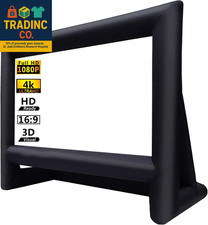 16Ft Inflatable Movie Screen Outdoor Projector Screen with Air Blower Storage Ba